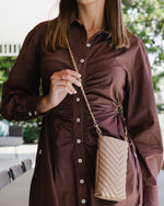 Load image into Gallery viewer, Louenhide Vera Quilted Phone Bag Coffee * Sale *