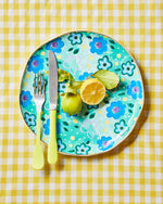 Load image into Gallery viewer, Carla Dinnage Foxy Flower Green Plate Set 4