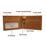 Load image into Gallery viewer, Cenzoni Oil Pull Up Leather Mens Wallet Tan