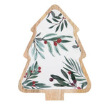 Load image into Gallery viewer, Ladelle Garland Mango Wood Christmas Tree Platter
