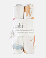 Load image into Gallery viewer, Toshi Baby Washcloth Muslin-2pcs /congo Dawn