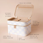 Load image into Gallery viewer, Fox & Fallow Powder Check Vanity Case - The Classic
