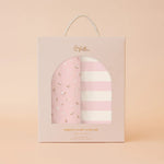 Load image into Gallery viewer, Fox & Fallow Dusty Roses/petal Stripe Organic Muslin Wrap Set