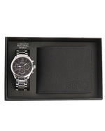 Load image into Gallery viewer, Mens Republic Watch Set With Leather Wallet - Black