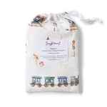 Load image into Gallery viewer, Snuggle Hunny Trains Organic Bassinet Sheet/change Pad Cover