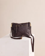 Load image into Gallery viewer, Juju & Co Tumbled Large Essential Pouch Chocolate