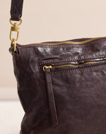 Load image into Gallery viewer, Juju & Co Tumbled Large Essential Pouch Chocolate