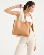 Load image into Gallery viewer, Juju & Co Baby Unlined Tote Tan