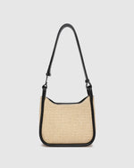 Load image into Gallery viewer, Louenhide Clare Shoulder Bag - Raffia Black