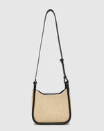 Load image into Gallery viewer, Louenhide Clare Shoulder Bag - Raffia Black
