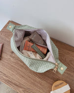 Load image into Gallery viewer, Louenhide Lucinda Woven Cosmetic Case - Sage Green