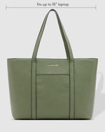 Load image into Gallery viewer, Louenhide Malibu Laptop Tote Bag Sage Green
