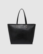 Load image into Gallery viewer, Louenhide Hudson Tote Bag Croc Black