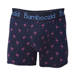 Load image into Gallery viewer, Bamboozld Mens Trunk Flamingo Navy
