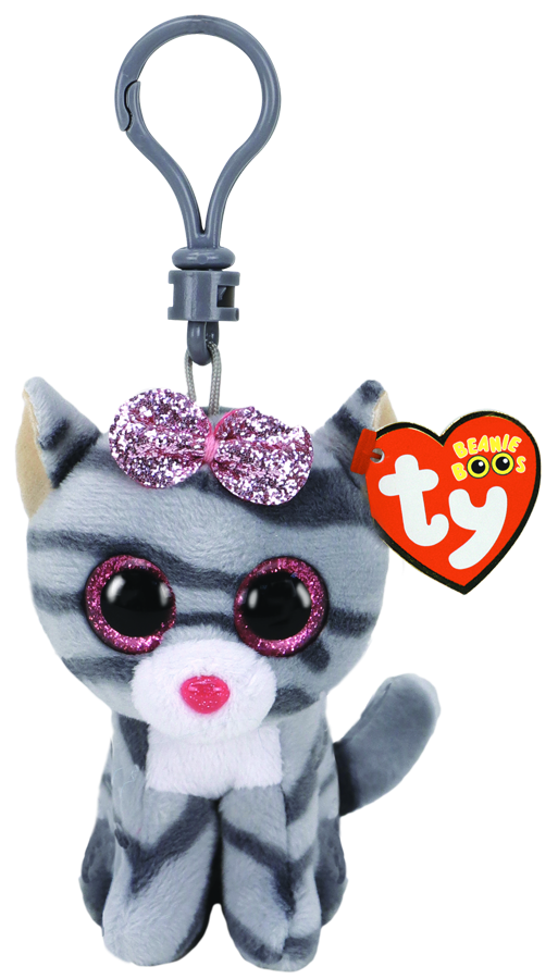 Ty Beanie Boos Clip Kiki Grey Cat