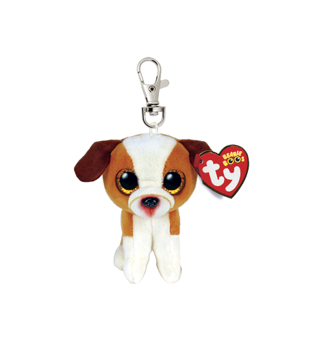 Ty Beanie Boos Hugo - Brown/white Dog Clip