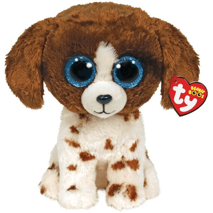 Ty Beanie Boos Muddles - Brown/white Dog Med