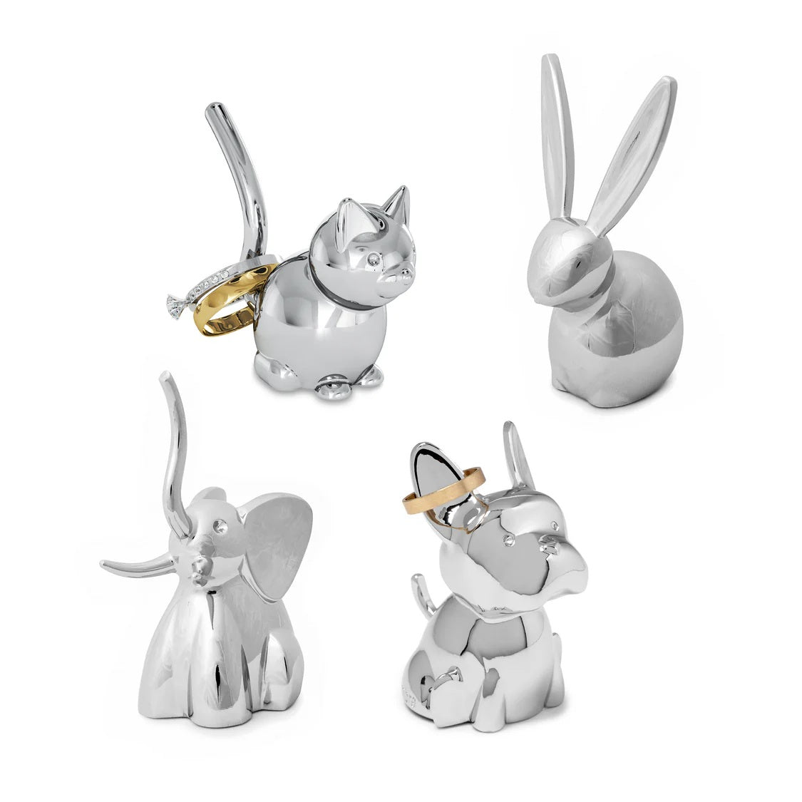 Umbra Zoola Ring Holder Chrome [dgn:elephant]