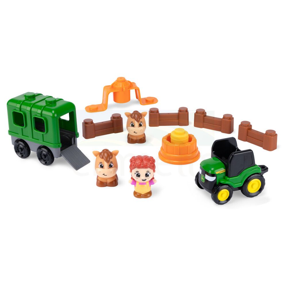 Build A Buddy Stackers 16 Piece John Deere Horse Set