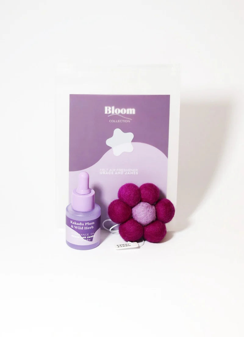 Grace & James Bloom Collection - Kakadu Plum & Wild Herb Felt Air Freshener