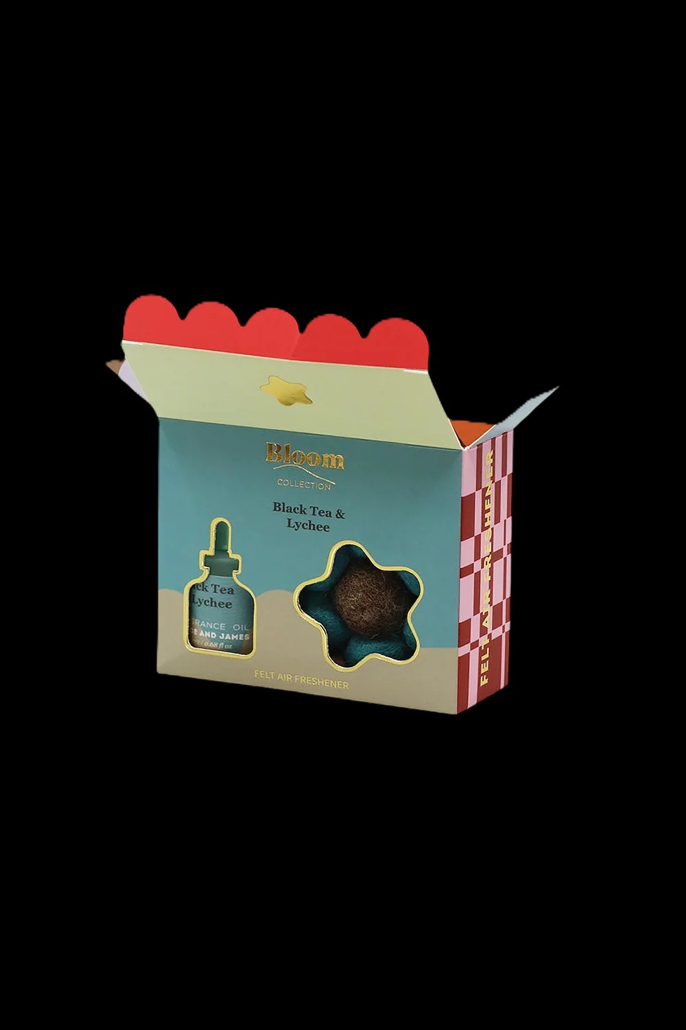 Grace & James Bloom Collection Black Tea & Lychee Felt Air Freshener