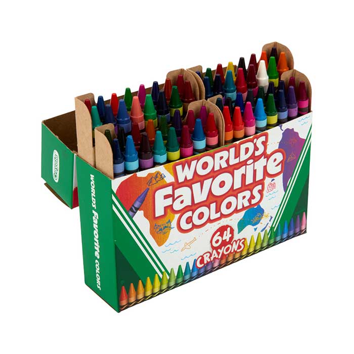 Crayola 64ct Crayons World's Favorite Colors