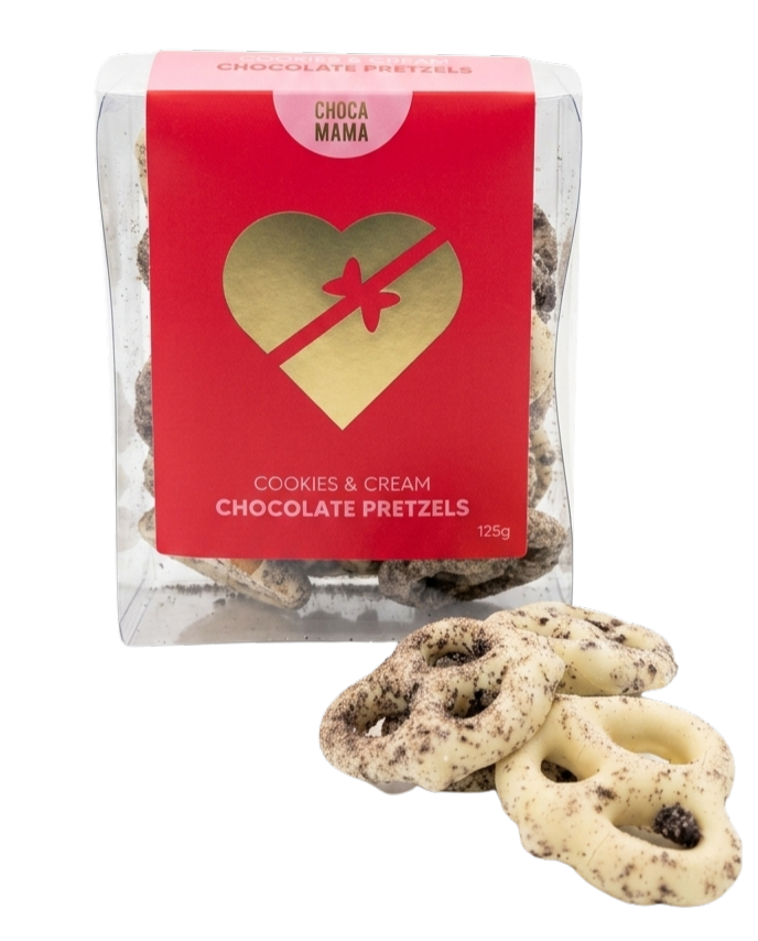 Chocamama Cookies & Cream Pretzels Gift Tray 125g