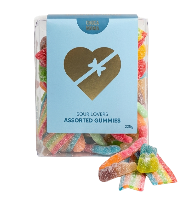 Chocamama Sour Lovers Assorted Gummies Gift Tray 225g