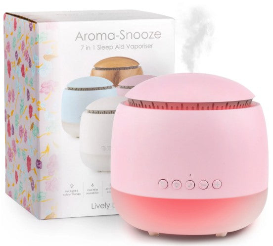 Lively Living Aroma Snooze Pink 7 In 1 Sleep Aid Humidifier