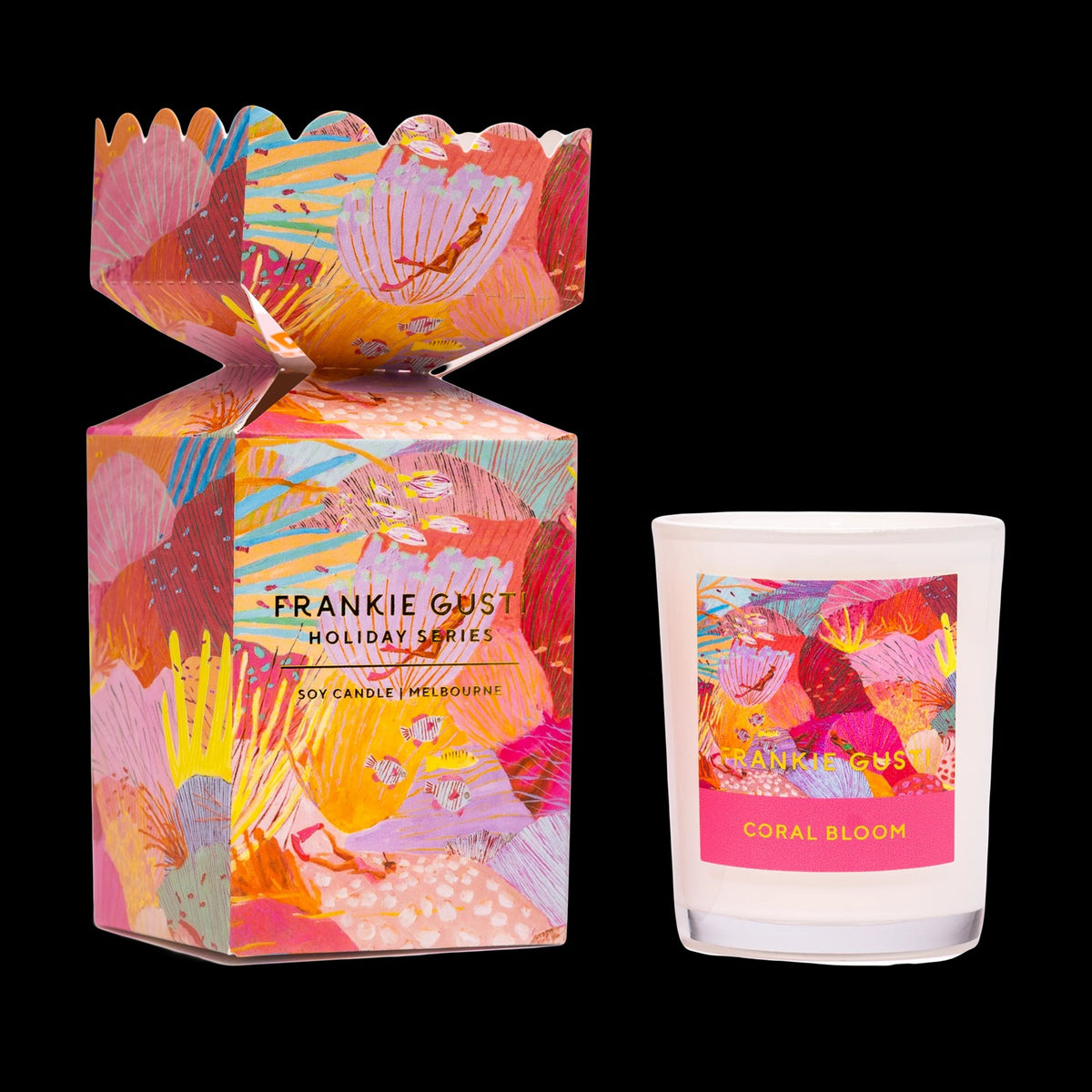 Frankie Gusti Holiday Series Ornament - Coral Bloom