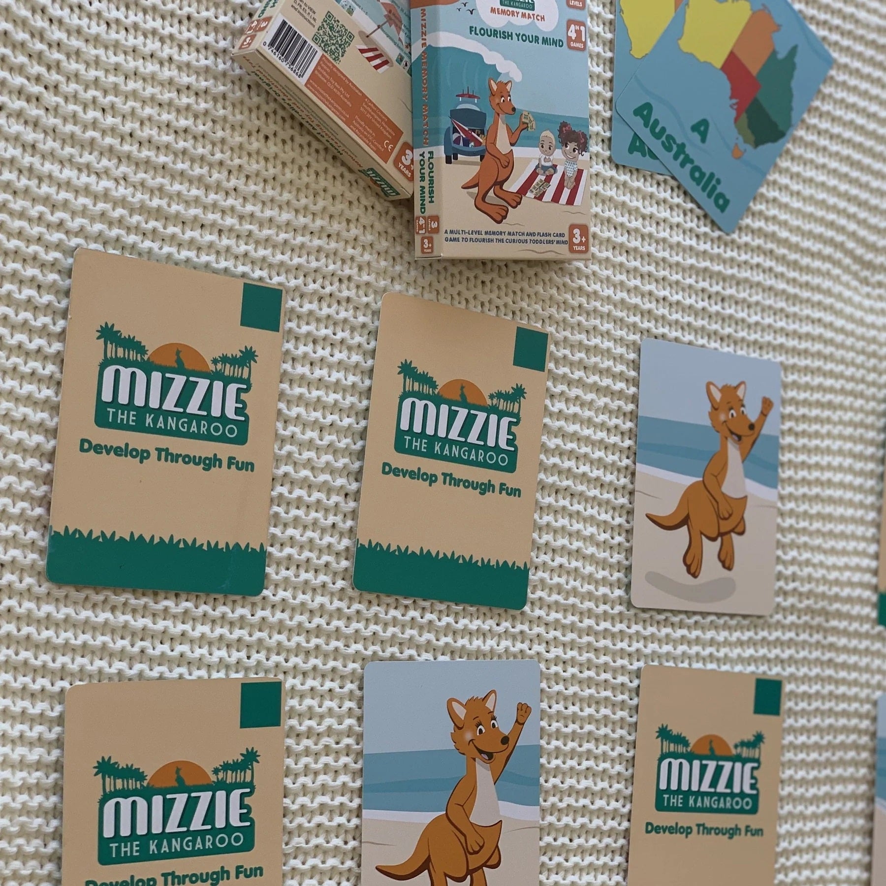 Mizzie Memory Match 4-in-1 Flash Card Game Set