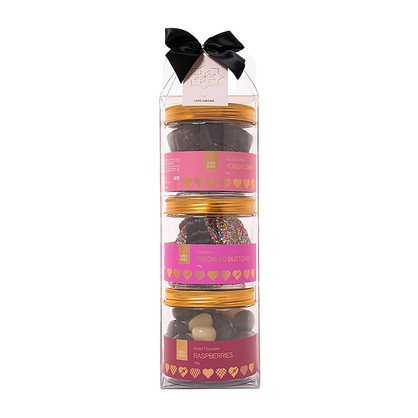 Chocamama Feel The Love Tall Gift Pack 1 525g  (honeycome/freckles/mixed Choc Rasp)