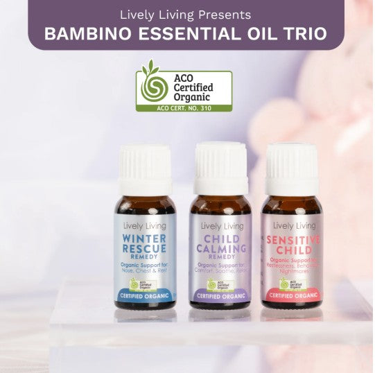 Lively Living Bambino Organic Essential Oil Trio