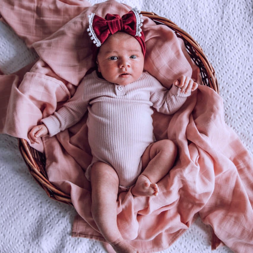 Snuggle Hunny Musk Pink Organic Muslin Wrap