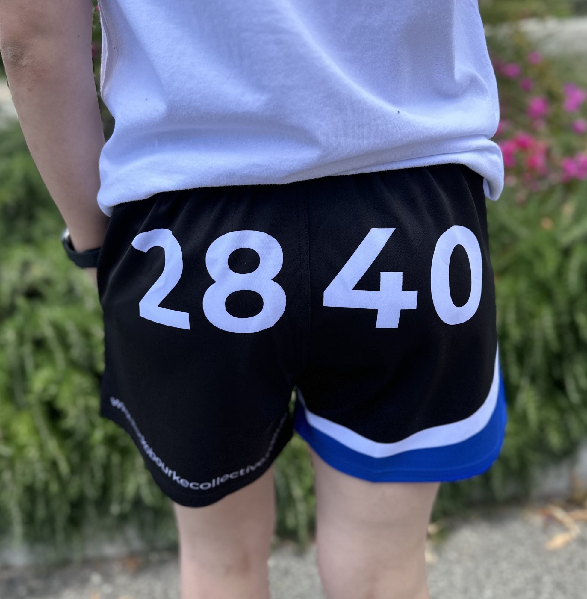 Bourke Kids Rugby Shorts - Blue/white *sale*