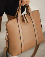 Load image into Gallery viewer, Louenhide Rhodes Latte Laptop Bag

