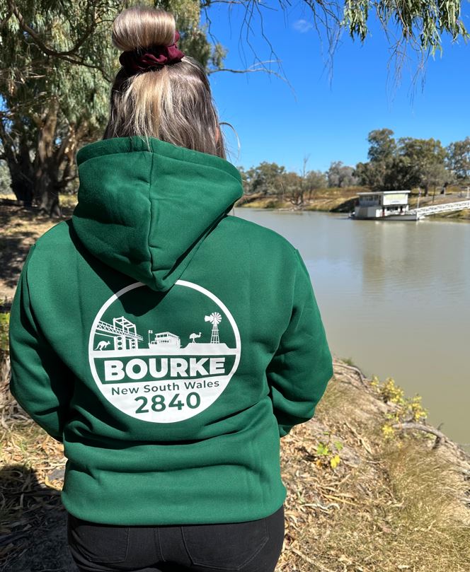 Back O Bourke Hoodies Dark Green