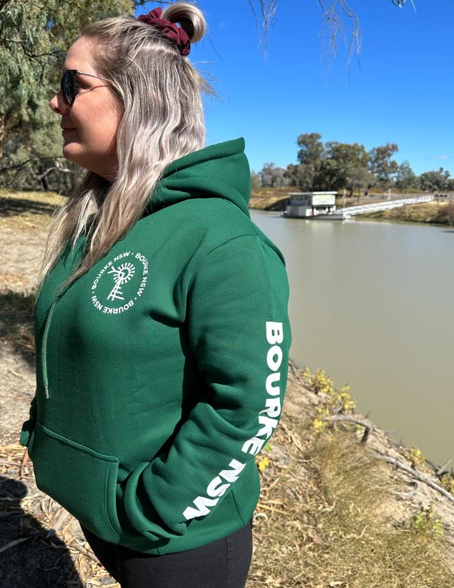 Back O Bourke Hoodies Dark Green