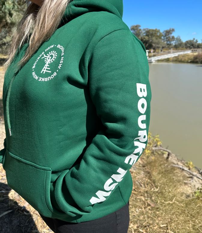 Back O Bourke Hoodies Dark Green