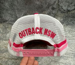 Load image into Gallery viewer, Trucker Cap Bourke Nsw - Magenta/white W Embroidered Logo
