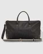 Load image into Gallery viewer, Louenhide Alexis Weekender Travel Bag Black Stripe Strap
