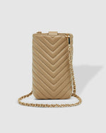 Load image into Gallery viewer, Louenhide Vera Quilted Phone Bag Coffee
