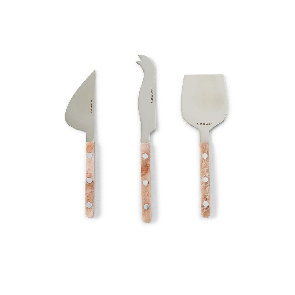 Tasteology Cheese Knives Set Of 3 - Taupe