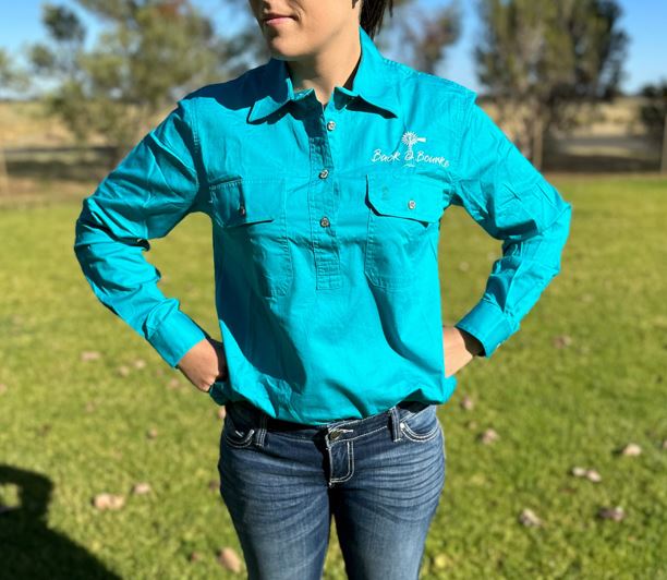 Back O Bourke Womens Workshirt - Jade