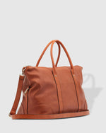 Load image into Gallery viewer, Louenhide Alexis Weekender Travel Bag Tan Stripe Strap
