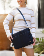 Load image into Gallery viewer, Louenhide Lina Nylon Laptop Case Navy
