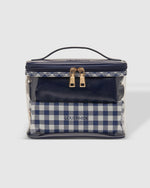 Load image into Gallery viewer, Louenhide Jimmy Cosmetic Bag Set Navy Gingham
