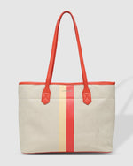 Load image into Gallery viewer, Louenhide Maui Canvas Tote Bag Cream/peach
