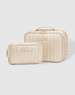 Load image into Gallery viewer, Louenhide Maggie Rosie Cosmetic Bag Set Champagne
