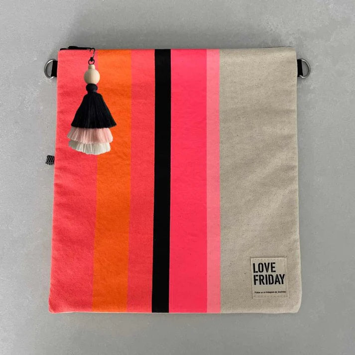 Love Friday Pilbara Insulated Bag W/ Black Tassel & Pink Insert